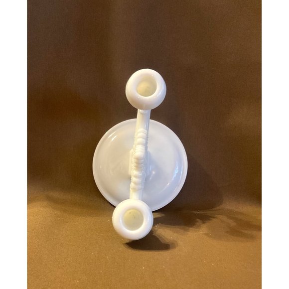 Beautiful Milk Glass Tapered Candlestick Holder Perfect For Wedding Union! - Picture 9 of 9
